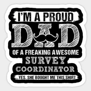 Dad Survey Coordinator Sticker